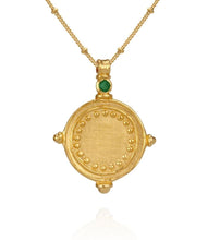 Load image into Gallery viewer, Temple Of The Sun - Sura Necklace - Emerald Gold
