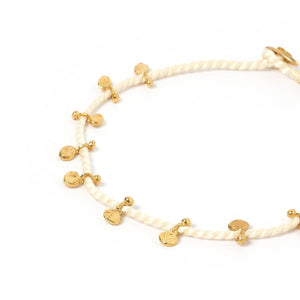 Arms Of Eve - Jai Gold Bracelet - White