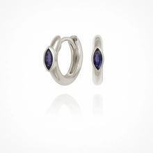 Load image into Gallery viewer, Temple Of The Sun - Chrysalis Earrings - Sapphire / Silver
