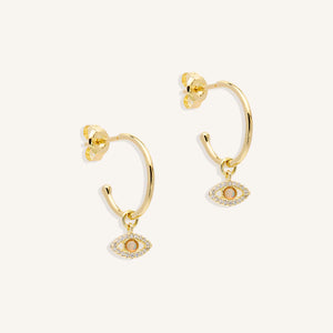 By Charlotte - Eye of Intuition  Hoops - Gold