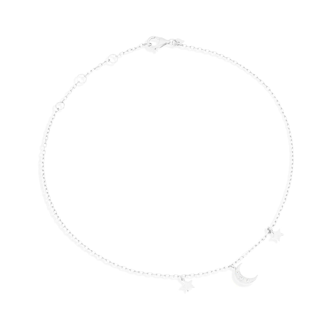 By Charlotte - Light Up The Sky Anklet - Silver
