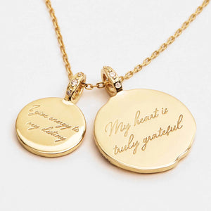 By Charlotte - My Heart is Grateful Necklace - Gold
