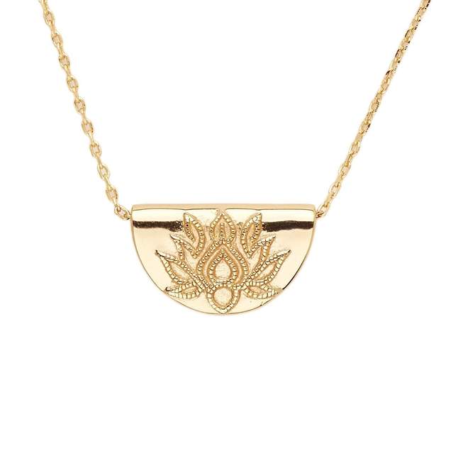 By Charlotte - Lotus Short Necklace - Gold