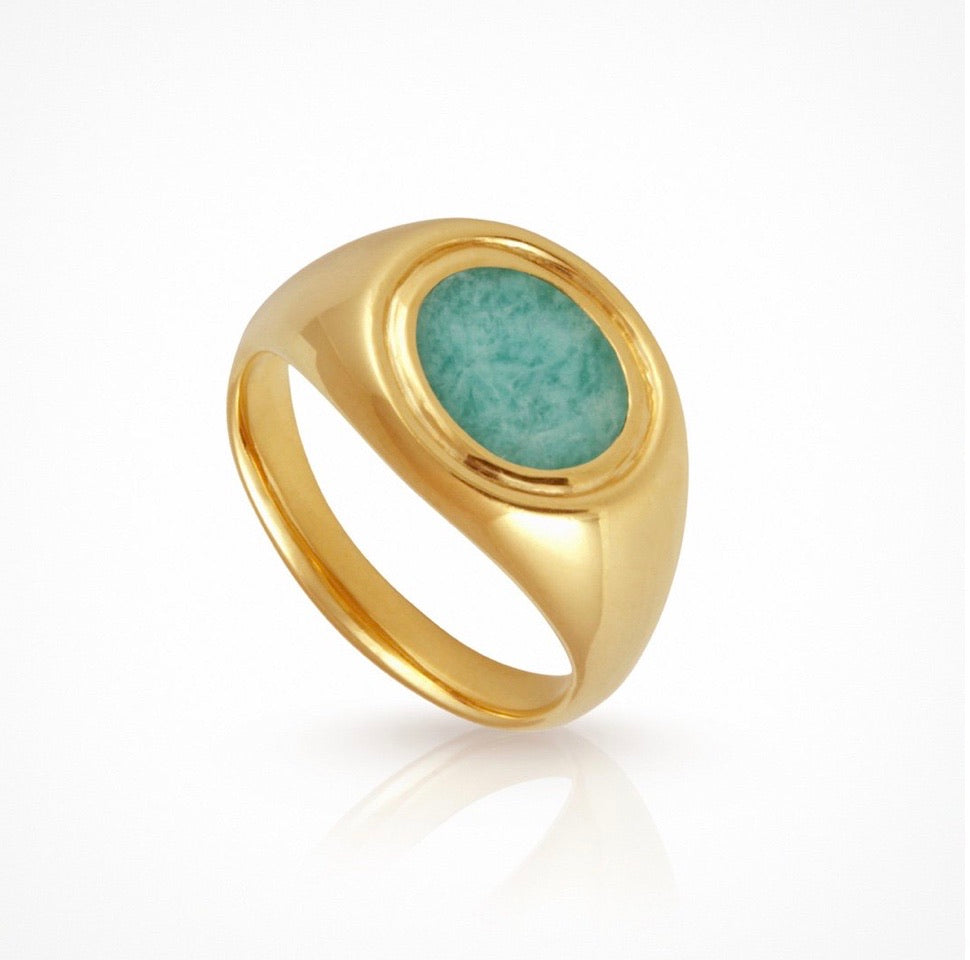 Kosmos - Ring Amazonite Gold