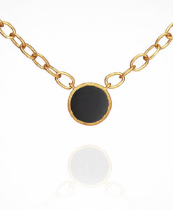 Temple Of The Sun - Aegean Onyx Necklace Gold