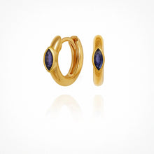 Load image into Gallery viewer, Temple Of The Sun - Chrysalis Earrings - Sapphire / Gold

