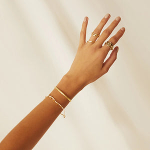 Arms Of Eve - Jai Gold Bracelet - White