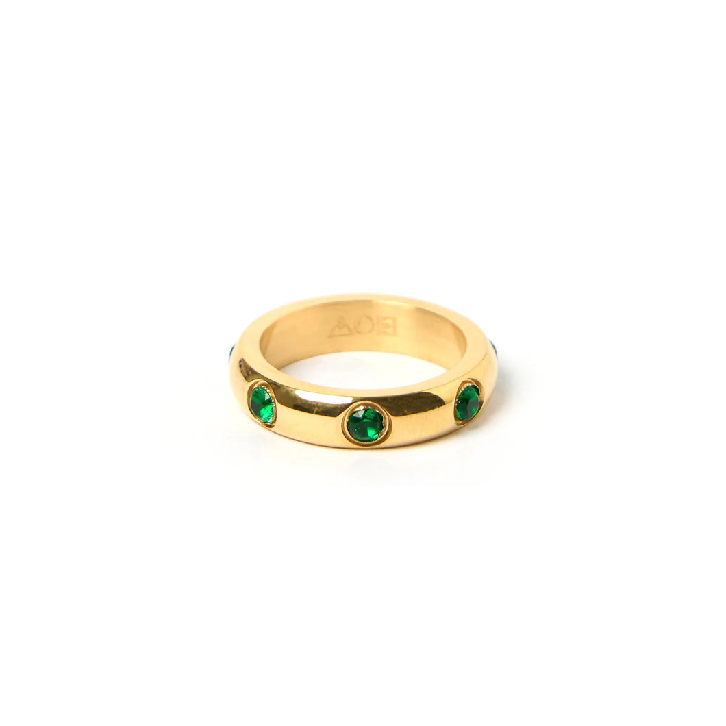 Arms Of Eve - Behati Ring - Gold / Emerald