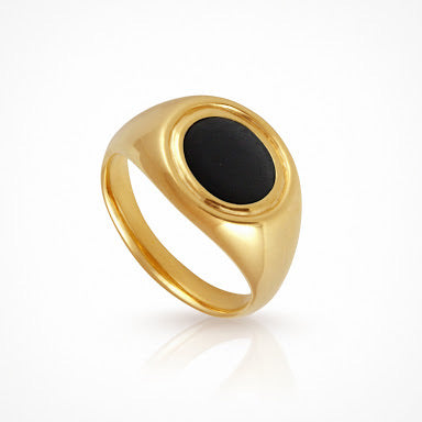 Temple Of The Sun - Kosmos - Ring Onyx Gold