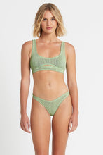 Load image into Gallery viewer, Bound Swimwear - The Sasha Crop - Mint Lurex
