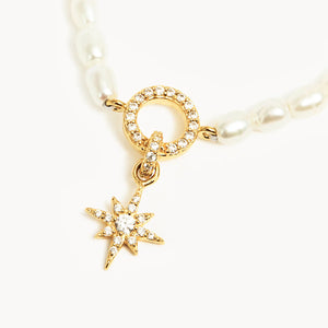 By Charlotte - Dancing in Starlight Pearl Choker - Gold
