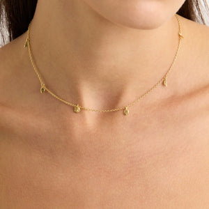 By Charlotte - Lunar Phases Choker - Gold
