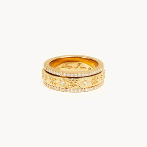 By Charlotte - I Am Enough Spinning Meditation Ring - Gold