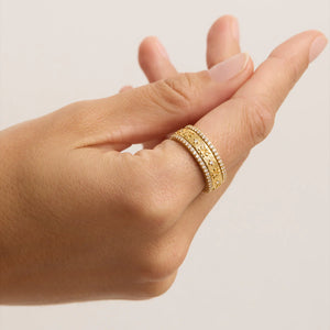 By Charlotte - I Am Enough Spinning Meditation Ring - Gold