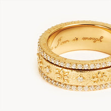 Load image into Gallery viewer, By Charlotte - I Am Enough Spinning Meditation Ring - Gold
