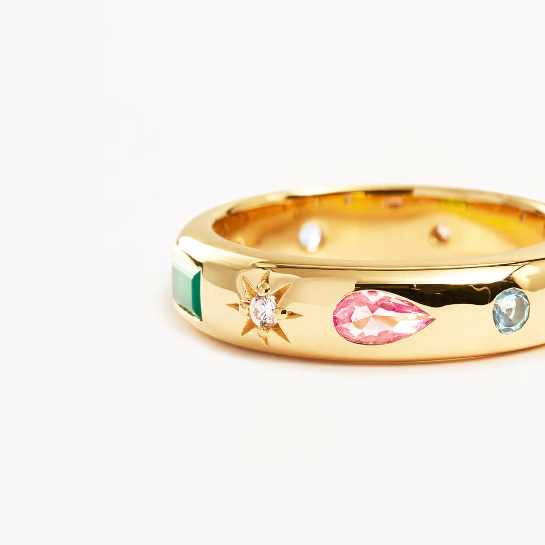 By Charlotte - Connect To The Universe Ring - Gold