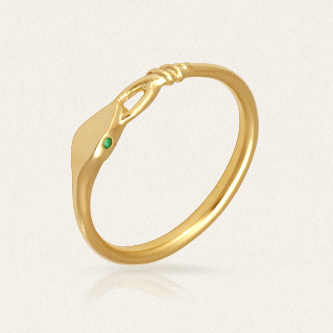 Temple of the Sun - Althea Emerald Ring - Gold
