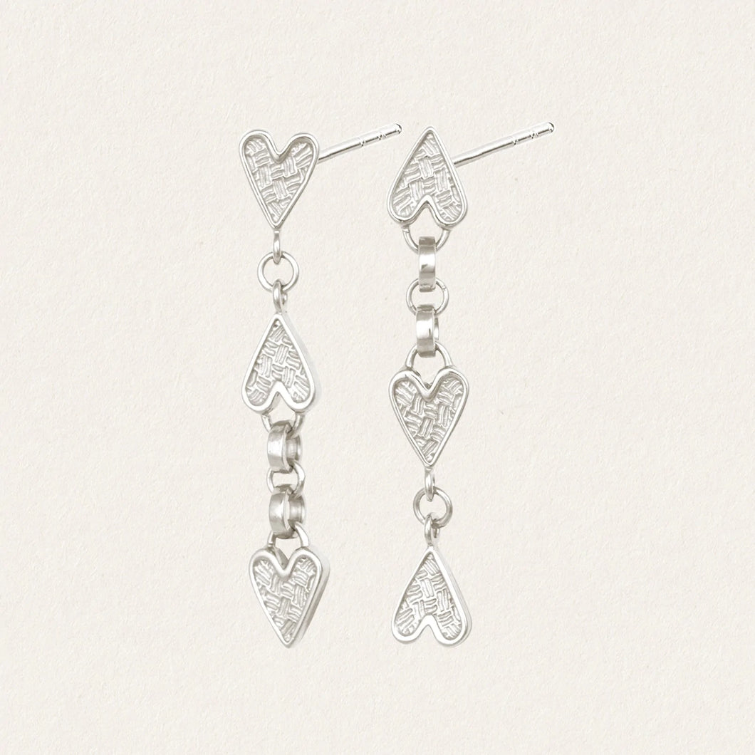 Temple of the Sun - Amore Earrings - Silver