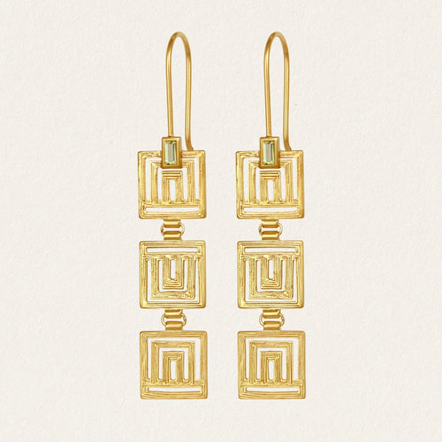 Temple Of The Sun - Ariadne Earrings - Gold