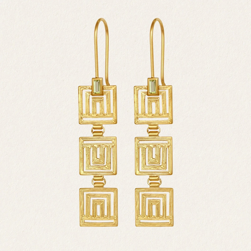 Temple Of The Sun - Ariadne Earrings - Gold