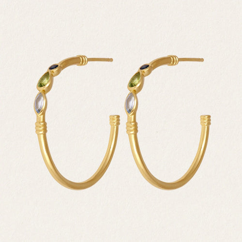 Temple of the Sun - Halia Hoops - Gold