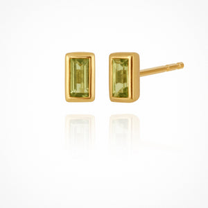 Temple Of The Sun - Leda Studs - Peridot Gold