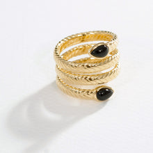 Load image into Gallery viewer, Metis - Ring Onyx Gold
