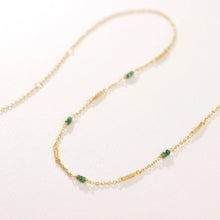 Load image into Gallery viewer, Temple Of The Sun - Quinn Necklace - Emerald / Gold
