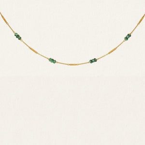 Temple Of The Sun - Quinn Necklace - Emerald / Gold