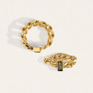 Temple of the Sun - Tigris Chain Ring - Gold