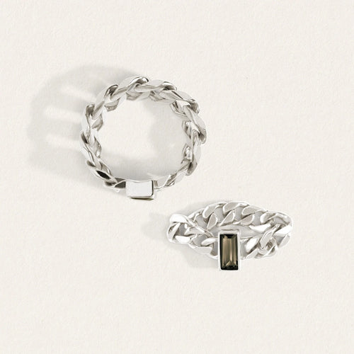 Temple Of The Sun - Tigris Chain Ring - Silver