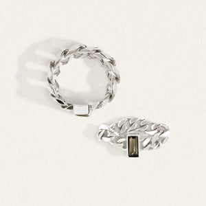 Temple Of The Sun - Tigris Chain Ring - Silver