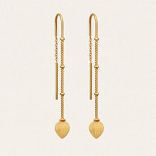 Load image into Gallery viewer, Temple Of The Sun - Hanging Lotus Earrings - Gold
